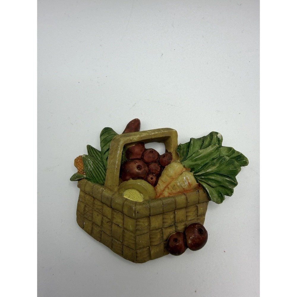 Vintage Fridge Magnet Lot Birdhouse Garden Fruit Basket Teapots - Picture 3 of 8